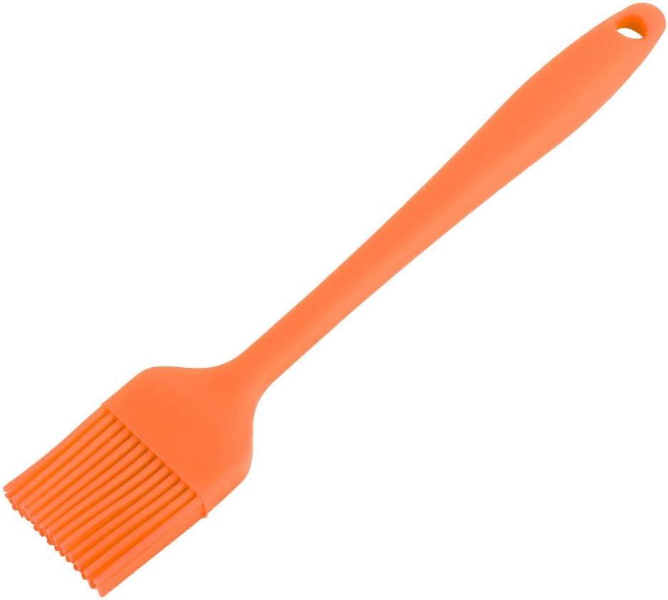 uxcell Silicone Home Kitchenware Cooking Tool Baster Turkey Barbecue Pastry Brush Orange