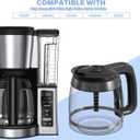 12-Cup Coffee Pot Replacement Carafe Compatible with Ninja Coffee Brewer Maker Models CE251 CE201 CE201C CE200 CE200C Model# XGLSLID200