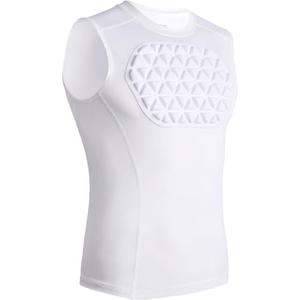 Legendfit Adult Baseball Football Chest Protector Padded Compression Shirt Support Softball Lacrosse Heart Sternum Guard S