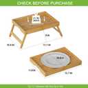 Youpehom Bed Tray Table with Folding Legs,Bamboo Breakfast in Bed for Kitchen Serving Tray,Sofa,Eating,Used As Laptop Desk Snack Tray 2 Pack (Bamboo)