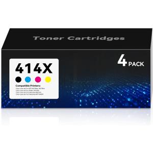 414X Toner Cartridges Color Laser Jet Pro MFP M479fdw M454dw Compatible for HP 414A 414X Toner Cartridge Work for Pro M479fdw M454dw M479fdn M454dn Enterprise M480f M455dn Printer 4 Pack(1BK+1C+1M+1Y)