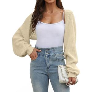 ZUGJAM Women's Cropped Cardigan Bolero Shrug Sweater 2025, L