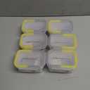 KIGI 6 Pack 6OZ Airtight Plastic Food Storage Containers Set 180ML Rectangular Small Bento Box with Lid (6.1oz*6 Yellow and Grey)