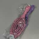 Curl Defining Brush, Vented Detangling Wet Hair Brush, Hollow Bouncing Comb for All Hair Types Wet & Dry Hair for Women & Men (Pink + Purple)