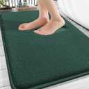 OLANLY Thick Memory Foam Bath Mat Rug 30x20, Extra Soft Absorbent Bathroom Rug, Quick Dry Bath Mats, Non-Slip, Washable Carpet for Bathroom, Tub and Shower, Home Decor Accessories, Blackish Green
