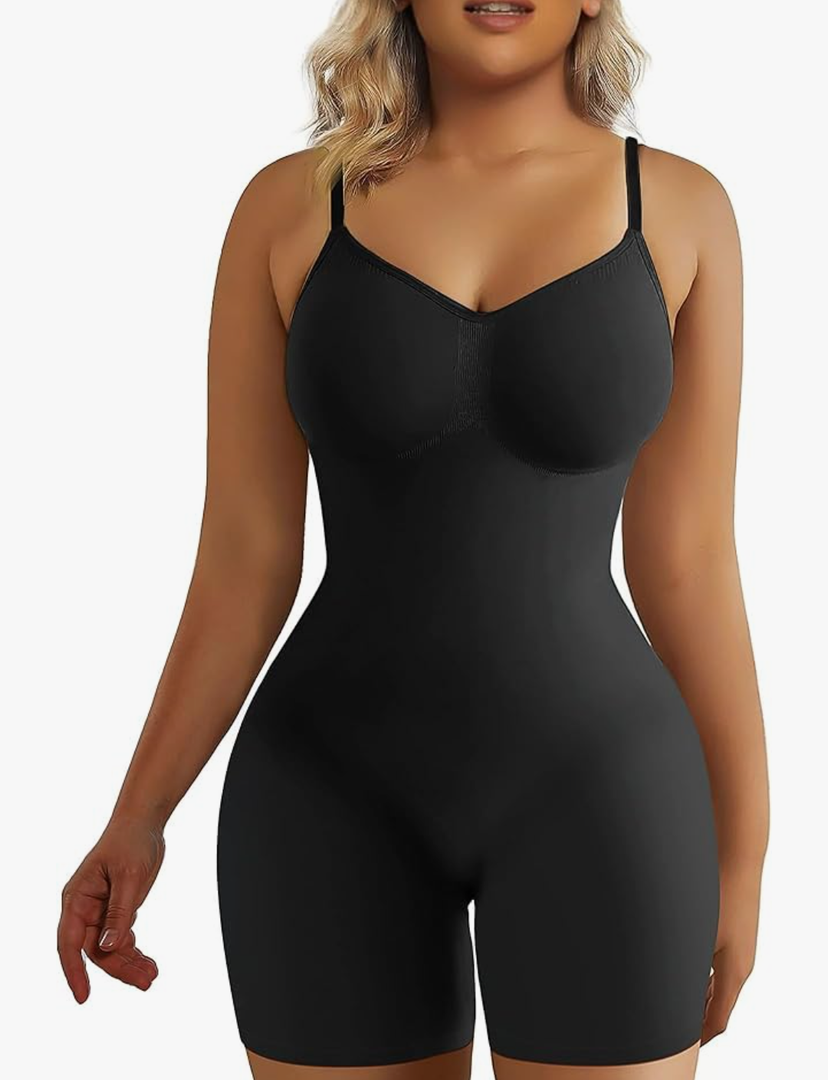 SHAPERX Shapewear for Women Tummy Control Bodysuit Mid Thigh Butt Lifter Body Shaper Shorts 4XL