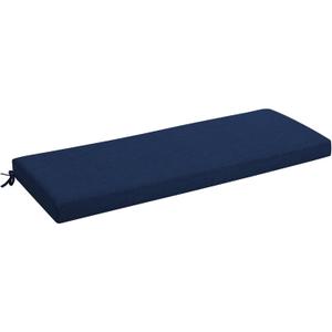 Arden Outdoor Bench Cushion, Foam, 48x18, Sapphire Blue | TPU Backed Fabric, Waterfall Design, Made With PROFOAM, Rain-proof, Fade Resistant, Mold and Mildew Resistant, 48 x 18 Bench Cushion, Sapphire Blue Leala