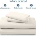 Bare Home Flannel Sheet Set 100% Cotton, Velvety Soft Heavyweight - Double Brushed Flannel - Deep Pocket (Queen, Cream)