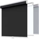Cordless Roller Shades VELAFORM (30" W x72 H, Black), Spring Retract