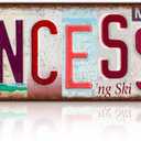 Vintage Princess St Wall Decor Street Signs Pink Room Metal Tin Signs Gife for Women Girl 16 x 4 Inches