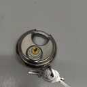 Vervida Keyed Padlock, 8 Pack Stainless Steel Disc Lock Heavy Duty with 3 Keys, 3/8 Inch Shackle Waterproof, Rustproof Storage Lock for Warehouse, Garage, Outdoors Storage Locker