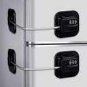 Combination Refrigerator Lock - Resettable Code Fridge Lock for Kids, Adults, Heavy Duty Child Safety Locks for French Door Fridge, Freezer, Cabinet, Pantry, Easy Install No Keys Needed(2Pack) (Black)
