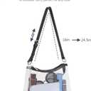 2 x Clear Bag for Stadium Events  Women's Clear Shoulder Bag  Transparent Bag for Concerts, Sports Events and Game Days