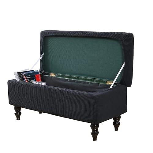FUANGUI Ottoman Cover Stretch Storage Ottoman Bench Slipcover Printed Folding Storage Bench Ottoman Cover Footrest Stool Slipcover Footstool Protector Cover with Elastic Bottom