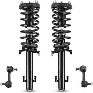 Front Struts Suspensions w/Coil Spring & Sway Bar Links for Honda Accord (2.4L 4 Door Sedan / 2 Door Coupe) 2008 2009 2010 2011 2012, Strut Shock Absorber Assembly Replace 172562L 172562R K90456