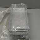 6Pcs Clear Plastic Drawer Organizers Tray 12" x 6.2" Storage Bins with 25Pcs Non-Slip Pads for Makeup, Jewelries, Kitchen Utensils, Bathroom and Office