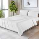 SONORO KATE 100% Egyptian Cotton Sheets - 1200 Thread Count, Luxury & Cooling Hotel Cotton Bed Sheets Set 4 Piece, Sateen Weave for Soft Feel, Fits Upto 16" Mattress (White, Queen)