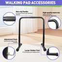 Walking Pad Handle Bar Attachment Only, Fits Walking Mats up to 21.5 inches, Walking Mat Steady Rail Height Adjustable, Treadmill Stand Feet with Non-Slip Rubber, Easy to Assemble Treadmill handrail