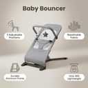Portable Baby Bouncer Seat for Newborn, Light Gray