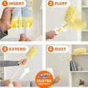 Swiffer Duster Kit with 3 ft Extendable Handle, Heavy Duty Dusting Starter Kit with 12 Refills, for Ceiling Fans, Vents and Hard to Reach Places