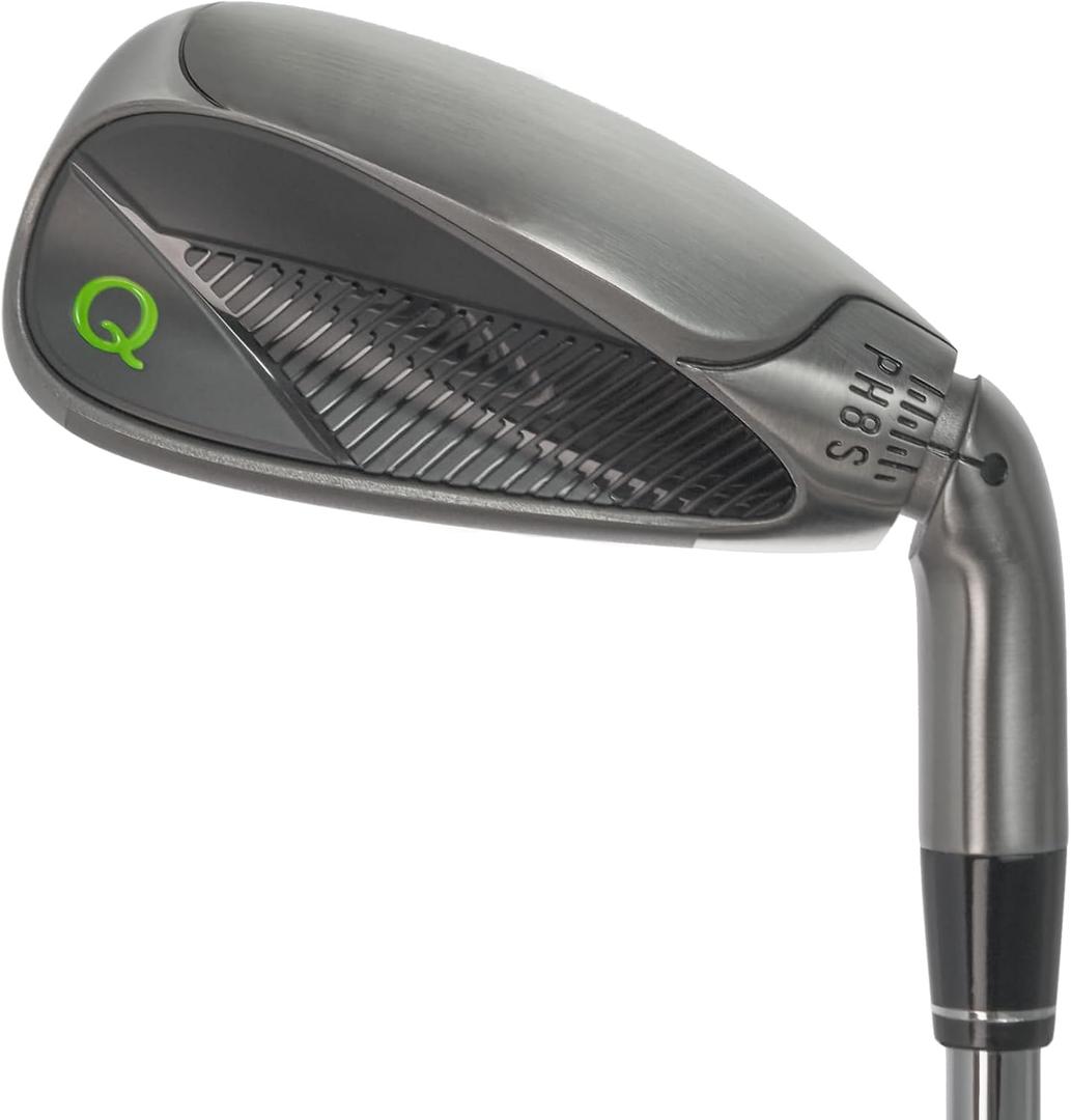 Q Gen 2 Adjustable Golf Club (Steel Shaft) - Durable 2-Part Travel Shaft - 8 Settings from 4° Putter to 60° Lob Wedge - Men & Women (Right)