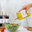 Molimoli Olive Oil Dispenser Bottle for Kitchen, Automatic Pourer, Glass Thin Bottle Dispenser for Kitchen, Olive Oil Cruet, | Set of 2 - Gold