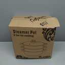 Steamer Pot for Cooking 11 inch Steamer Pot, 3-tier Multipurpose 18/8 Stainless Steel Steam Pot Cookware with Lid for Vegetable, Dumpling, Stock, Sauce, Food