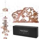 Dinosaur Wind Chimes Gift, Dinosaur Gifts Metal Windchimes for Outside, Unique Memorial Sympathy Gift for Women Men Festival Birthday Outdoors Indoors Patio Garden Yard Decor Home Porch