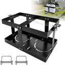 Fuel Jug Holder Gas Can Rack for Trailer, 5 Reinforced Supports Fits Two 5 Gallon Gas Can, Compatible with VP 5.5 Gallon Fuel Jug, with Anti-Theft Lock Cable and Anti-Wear Rubber Pads