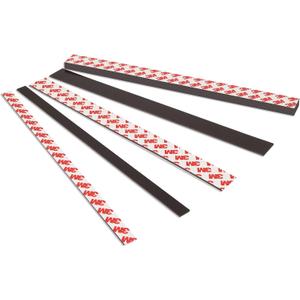 Adhesive Magnetic Tape 8 Feet,Flat Package (8 PCS 1X12"),Sticky Strips,Tapes Magnets for White Board.Magnetic Strips for Classroom