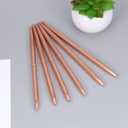 Cabilock 6-Pack Dual Head Metal Ballpoint Pens Rose Gold Blue Ink Smooth Writing Lightweight Portable Office School Supplies