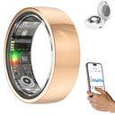 2025 Upgraded Smart Ring Health Tracker for Women Men, IP68 Waterproof Fitness Ring with Sleep Tracker/Step Tracker/Heart Rate/Blood Oxygen/Distance/Calories, No Subscription, Charging Case, Size 9