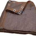 Heavy Duty Mesh Tarp Net Sail Sun Shade 6'x20' (Brown)