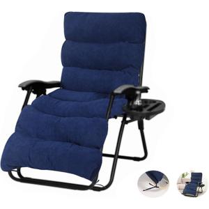 REDCAMP Extra Large Chaise Lounge Cushion for Patio Furniture, 67x24 Inches Wide Zero Gravity Cushion Comfortable Thicker for Indoor Home Office or Outdoor Use, Blue