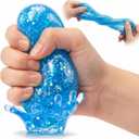 4 x Drop Squishy Stress Balls(Blue) | Fidget Sensory Toy Portable Anxiety Relief Squeeze Toy for Relaxation Boys Girls