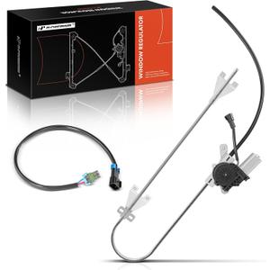 A-Premium Front Left Driver Side Power Window Regulator with 2-Pin Plug Motor Compatible with Kenworth T700 2011-2015, T2000 2003-2011 & Peterbilt 387 2006-2010, 587 2011