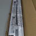 UNISHADES no Drill Cordless Roman Shades for Windows, 23" W 64" H - 100% Blackout - Linen - Mist White