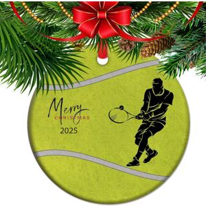 Tennis Player Christmas Ornament 2025, Sports Tennis Lover Keepsake Gifts (C12)