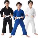 Kids Brazilian Jiu Jitsu Gi Youth IBJJF Childrens BJJ Uniform Durable Pant & Jacket Belt Not Included (9 Years, White)