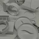 Umigy 1 Pack Triple Indispensable Dry Food Dispenser 67oz Each Capacity Cereal Container for Storage Preserving Dispensing Kitchen Rice Candy Nuts Dog Food Granola Snack Gumball Countertop (White)