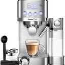 Geek Chef Espresso and Cappuccino Machine with Automatic Milk Frother,20Bar Espresso Maker for Home, for Cappuccino or Latte,with ESE POD filter, Stainless Steel, Gift for Coffee Lover