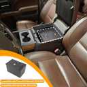 Center Console Armrest Locking Storage Safe Box Armrest Organizer Gun Safe Box with Password Compatible with Chevrolet Silverado Sierra GMC 2014-2018, Interior Accessories