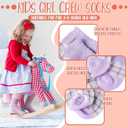 Bencailor 20 Pairs Girls Cartoon Pattern Crew Socks Cute Patterns Ruffle Crew Cotton Cute Socks for Kids Toddler Girls (XS)