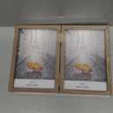 4x6 Picture Frames Double Hinged MDF Wood Grain with Glass Front Stand Vertical on Tabletop