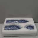 Mdaolv Matte Blue Vase Set Navy Blue Decor Coastal Decor Vases for Kitchen Island Living Room Office Table Fireplace Mantle Decorations & Bathroom Shelf Decor Centerpiece Table Decorations Ceramic