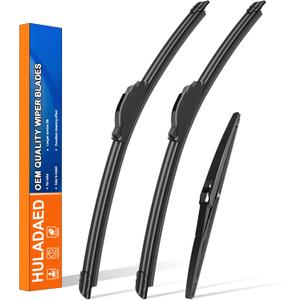 HULADAED 28''+14''+8'' Windshield Wipers Replacement for Toyota Prius C 2019-2012,Silicone Front Rear Wiper blades for MY Car-All Weather & Quiet(3 PACK)