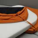 Chair Cushions for Dining Chairs, 2" Thick Seat Cushions for Kitchen Chairs, D-Shaped Chair Pads with Washable Cover, Ties and Non Slip Backing, 17'' x 16'', Set of 2, Orange