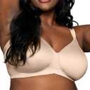 Vanity Fair Women's Beauty Back Full Figure Underwire Extended Side and Back Smoother Bra (42DD, Beige)