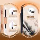 Kiromiro Wispy Lash Clusters Kit Fluffy Eyelashes Extension 10-18mm Volume Lash Clusters with Clear Bond and Seal 156pcs Thin Band Cluster Lashes Kit for Beginner