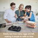 Egg Holder for Fridge Organization - 30 Slot Egg Organizer for Refrigerator with Rolling Dispenser | 2 Layers with Locking & Detachable Trays